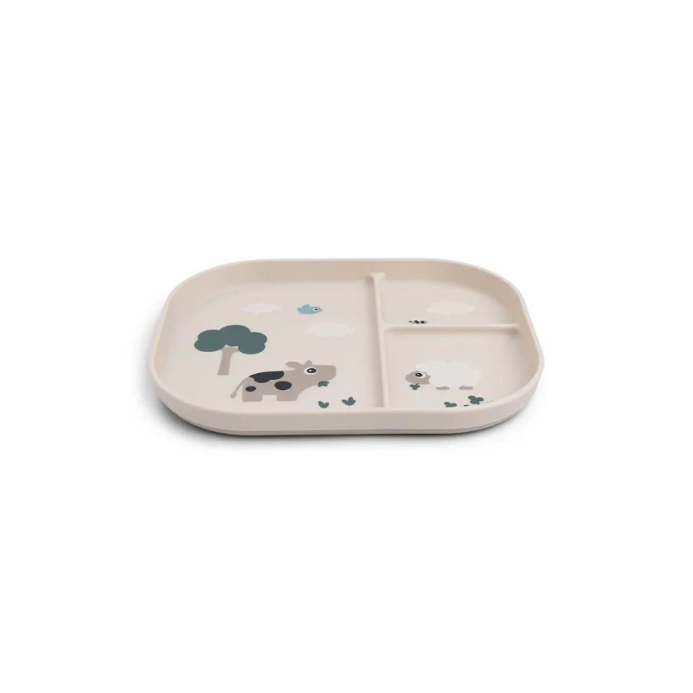 Vakken bordje - Foodie compartment plate - Tiny farm - Sand - Done by Deer - productfoto - afbeelding 4