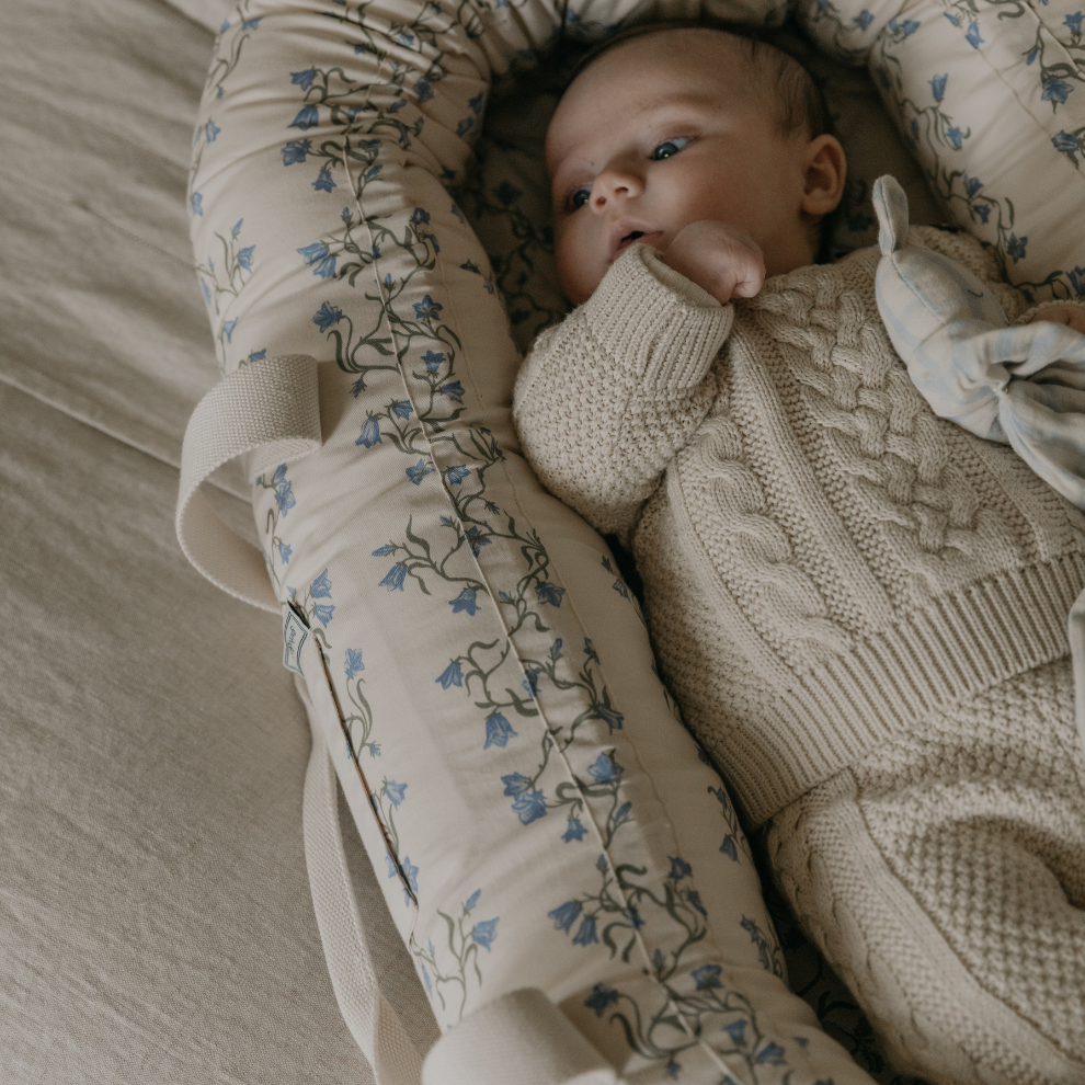Baby Nest - Bellflower - Babylft - Biologisch katoen - Blauwe bloemen - Garbo & Friends - Garbo&Friends - productfoto - afbeelding 8