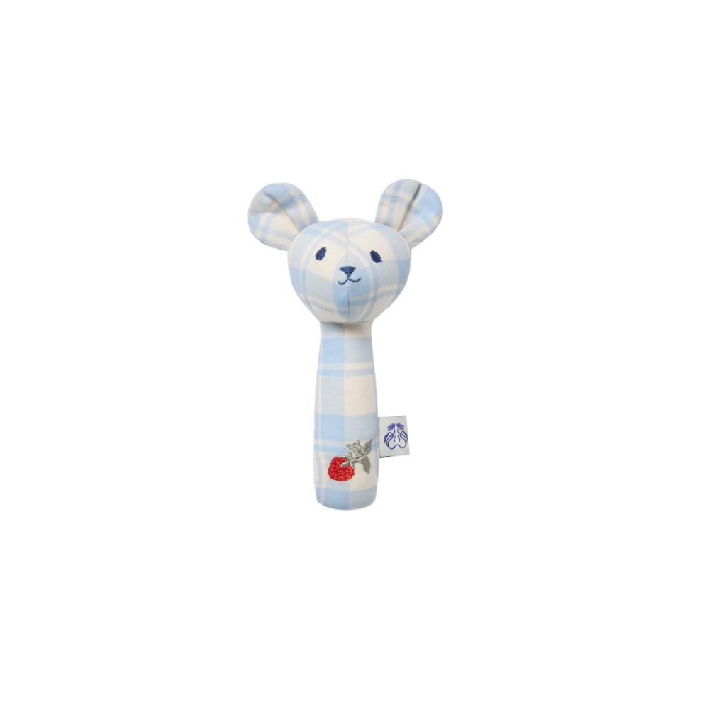 Rammelaar beer - Biologisch katoen - Plaid Sky Blue - Garbo&Friends