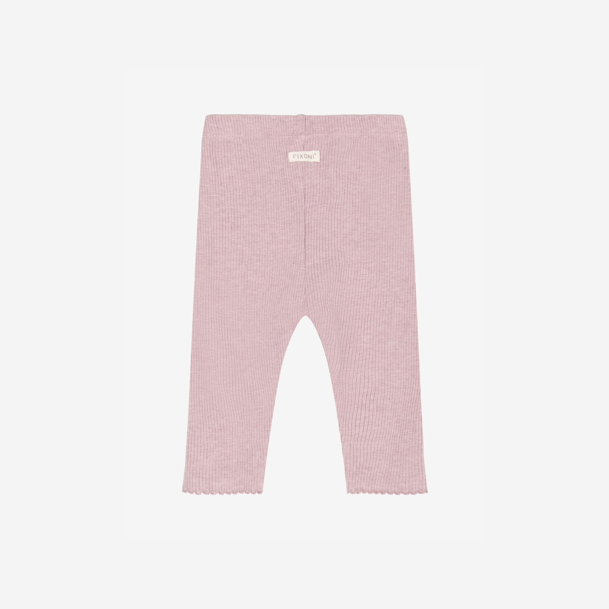 Legging Melange Rib - Modal/katoen - Pale Mauve Melange/Roze - Fixoni - achterkant