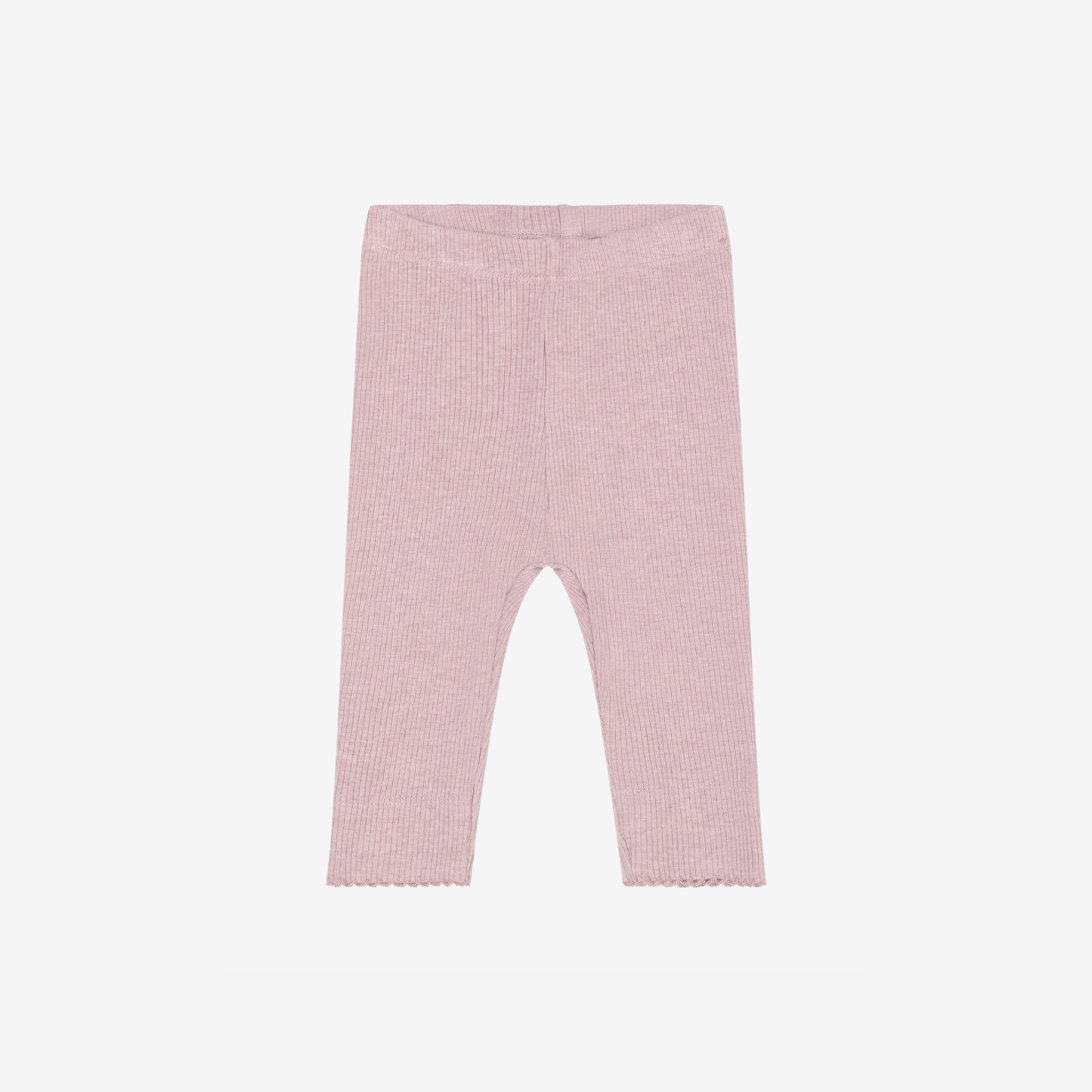Legging Melange Rib - Modal/katoen - Pale Mauve Melange/Roze - Fixoni - voorkant