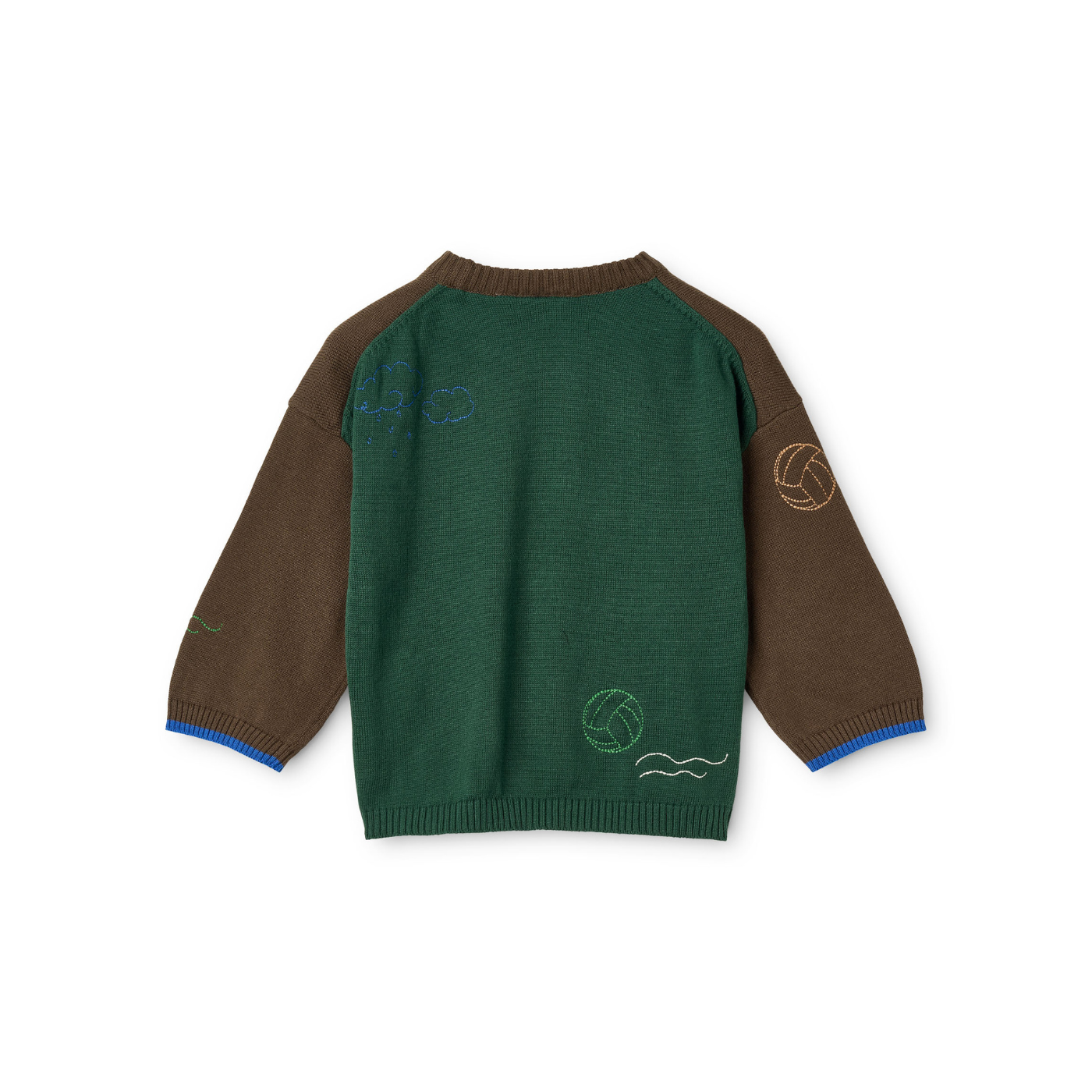 Gebreide sweater Gustav - Mosswood - 100% katoen - Flöss - voorkant - afbeelding 2