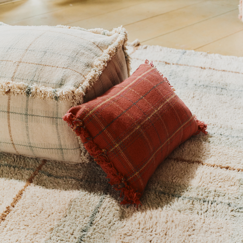 Handloom Pouf - Blue Sage - 40 × 40 × 20 cm - Lorena Canals - productfoto - afbeelding 4