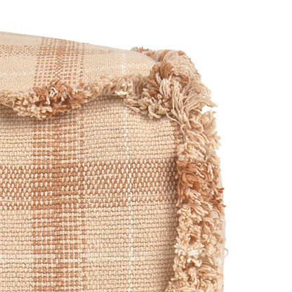 Handloom Pouf – Rose – 40 × 40 × 20 cm – Lorena Canals
