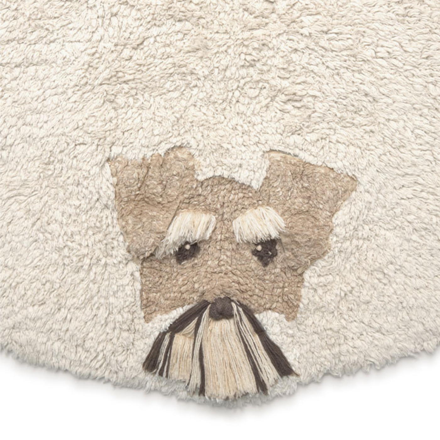 Wasbaar vloerkleed Dogs - Naturel - Ø 140 cm - Lorena Canals - productfoto - afbeelding 7