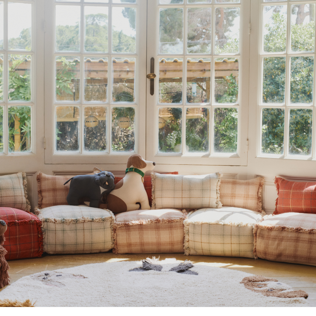 Wasbaar vloerkleed Dogs - Naturel - Ø 140 cm - Lorena Canals - productfoto - afbeelding 5
