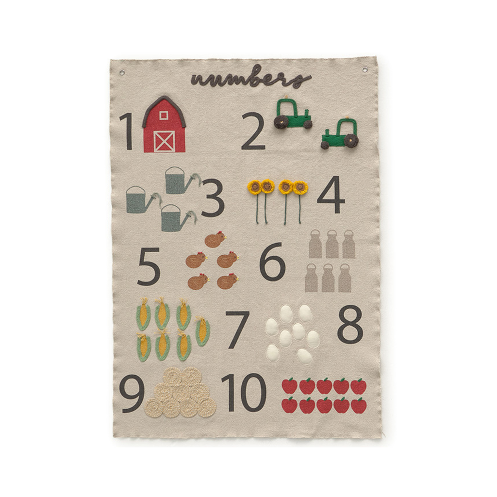 Wall Hanger Farm Numbers - Educatief wandkleed - 70 × 100 cm - Lorena Canals - productfoto - afbeelding 2
