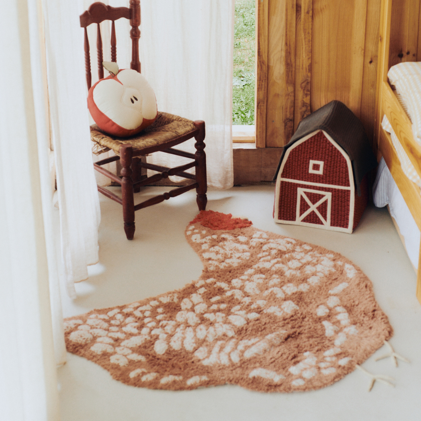Washable Rug Chicken - Wasbaar vloerkleed kip - Katoen - Lorena Canals - productfoto - afbeelding 4