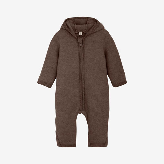 Buitenpak/jumpsuit - Merino wol fleece - Brown melange/bruin - Huttelihut