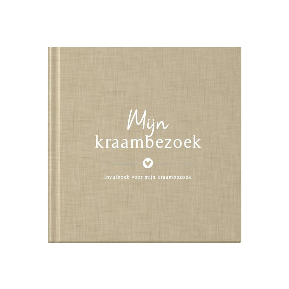 Baby invulboekje - Mijn kraambezoek - Linnen Taupe - Fyllbooks - productfoto