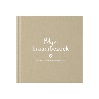 Baby invulboekje - Mijn kraambezoek - Linnen Taupe - Fyllbooks