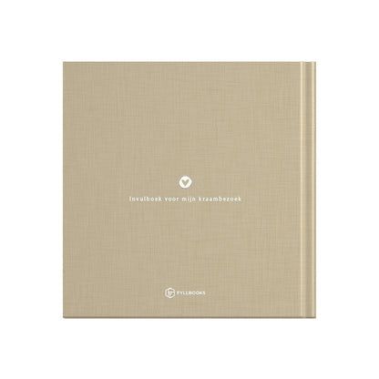 Baby invulboekje - Mijn kraambezoek - Linnen Taupe - Fyllbooks