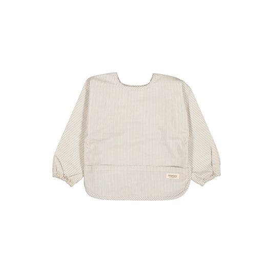 MarMar Copenhagen - Apron Longsleeve - Blue stripe - Slabbetje met lange mouwen