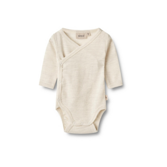 Overslag romper - Willow - Merino wol - Off white - Wheat
