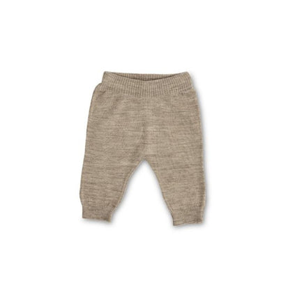 Gebreid broekje - Merino wol - Flat knit - Beige - Smallstuff