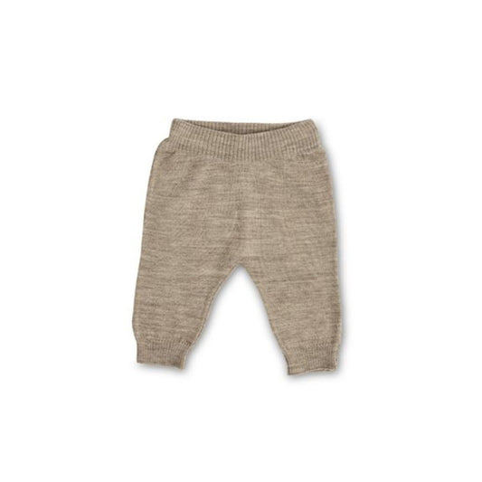 Gebreid broekje - Merino wol - Flat knit - Beige - Smallstuff