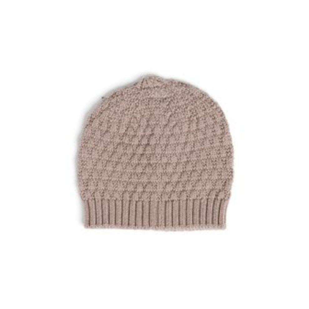 Gebreid mutsje - Merino wol - Poeder roze - Smallstuff