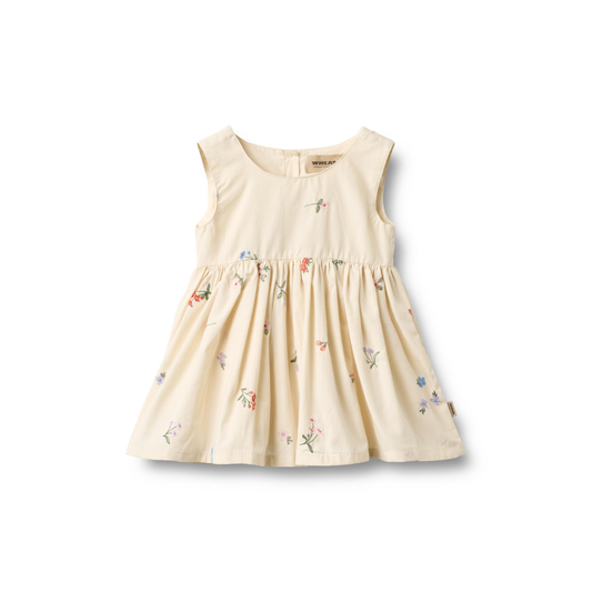 Jurkje baby - Pinafore Wrinkle Sienna - Biologisch katoen - Ivory/Creme - Wheat