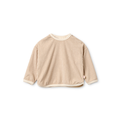 Truitje badstof - Sweatshirt Nohr - Beige/Light brown stripe - Flöss