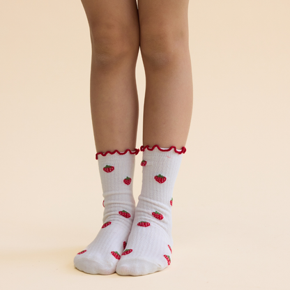 Sokken Vigga - Wit/roze - Katoenmix - 2 pack - Flöss