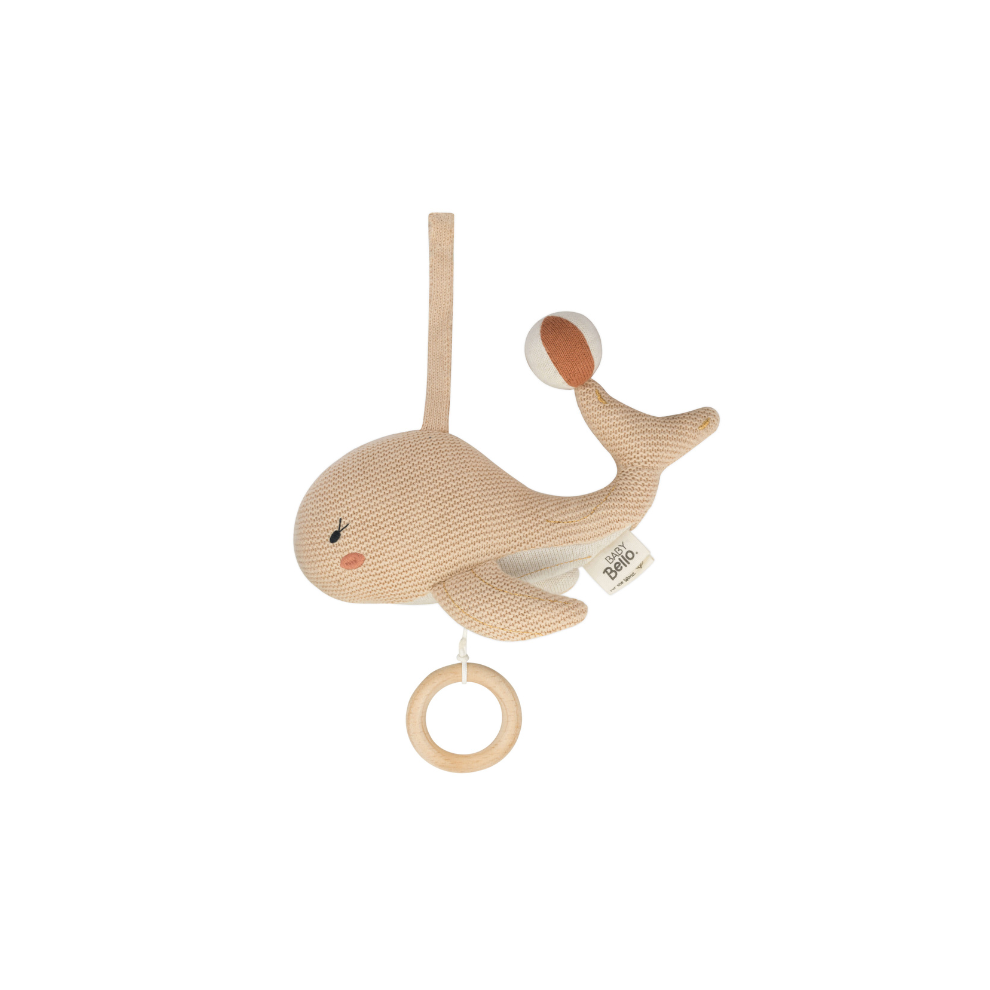 Muziekmobiel - Wally de Walvis - Sandshell/Beige - Baby Bello - productfoto