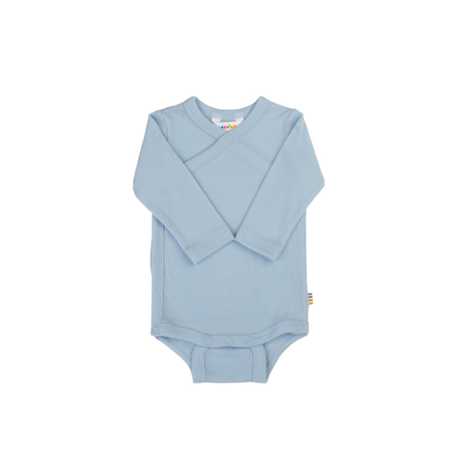 Overslag romper - Merino wol - Blauw - Joha