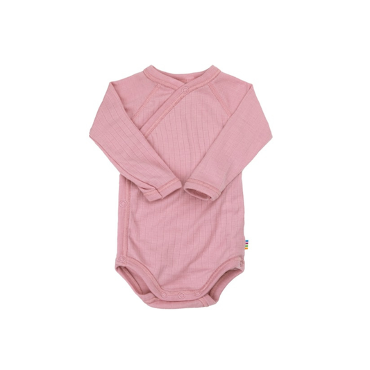 Overslag romper - Merino wol - Roze/Old Rose - Joha