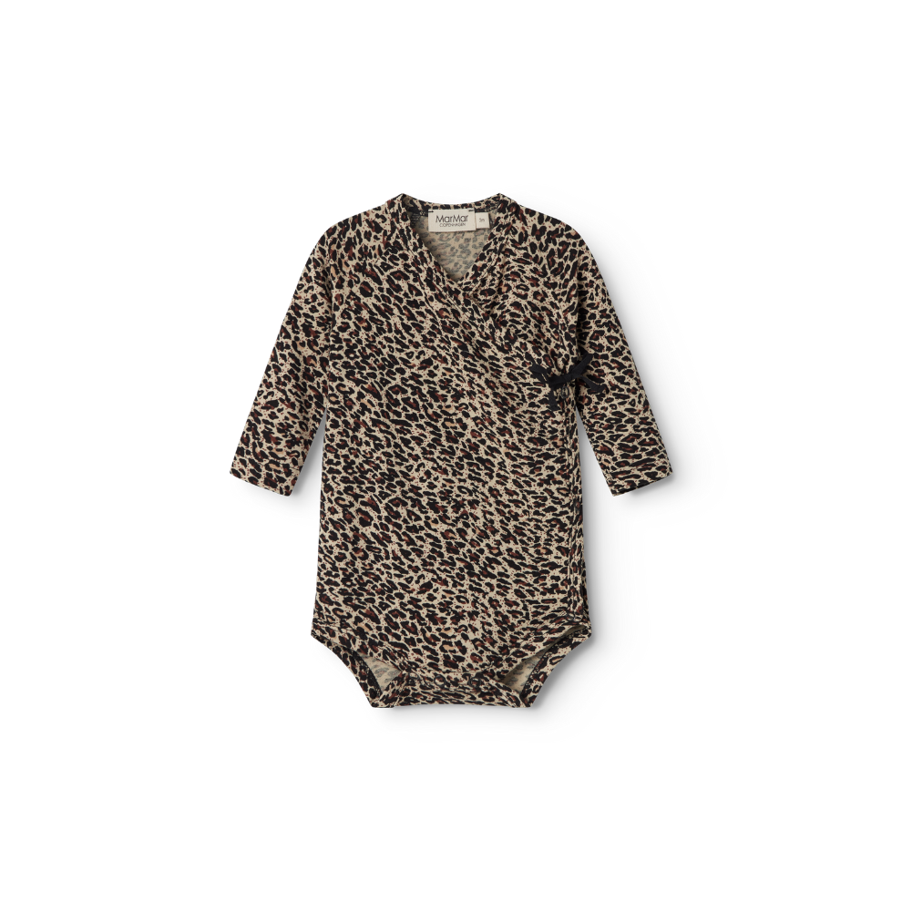 Overslag romper - Leo Belita Romper - Biologisch katoen en modal - Panterprint - MarMar Copenhagen