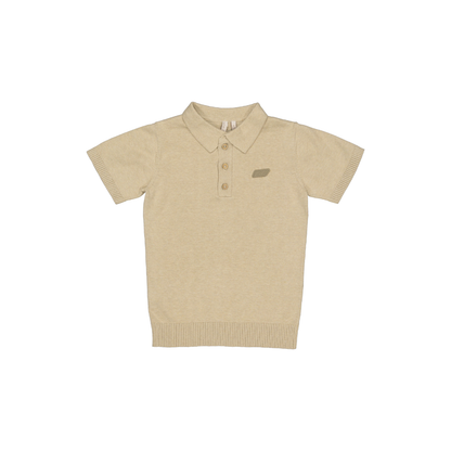 Fijngebreid poloshirt Benny - Katoen - Beige - Levv Labels