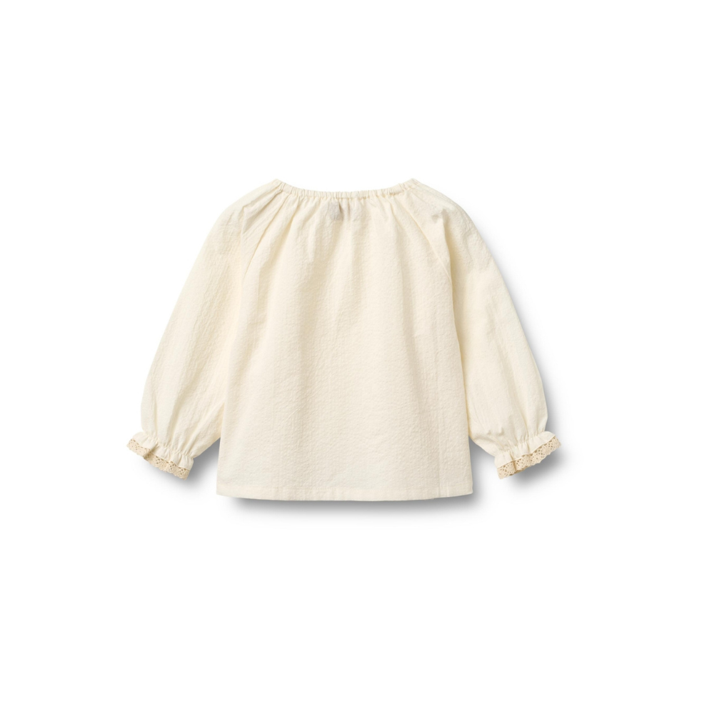 Blouse Merle - Biologisch katoen - Ecru/Eggshell - Wheat - productfoto - afbeelding 2