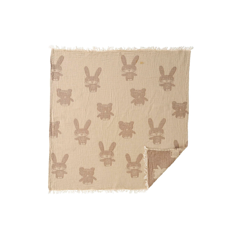 Wiegdekentje - Bunny&Bear - Biologisch mousseline katoen - Klippan - productfoto