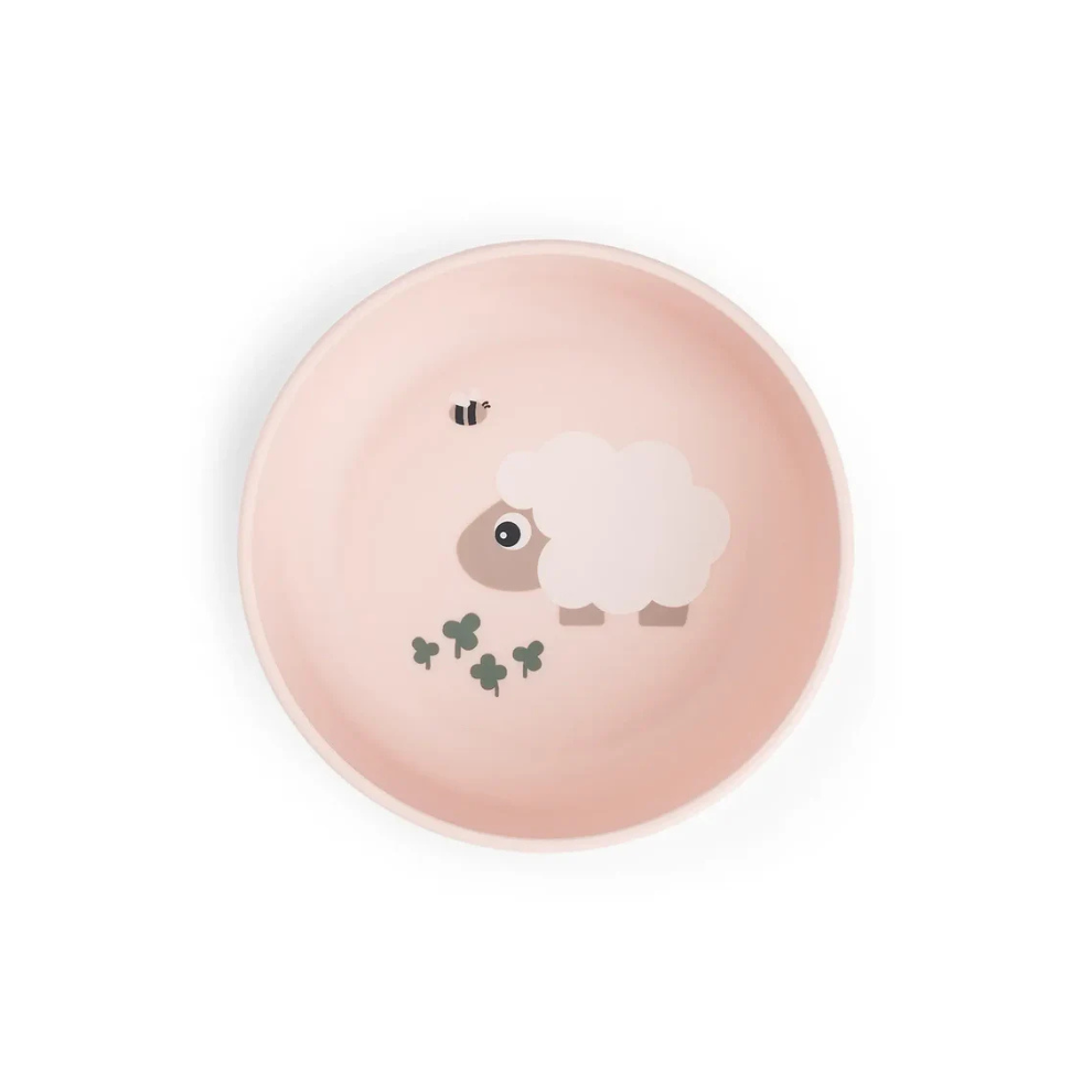 Anti slip kommetje - Foodie bowl - 0+ maanden - Tiny farm - Powder - Done by Deer