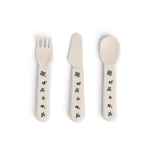 Bestekset - Foodie cutlery set - Tiny farm - Sand - Done by Deer