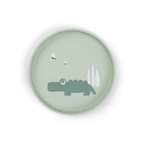 Anti slip bordje - Foodie plate - Croco - Green - Done by Deer - productfoto