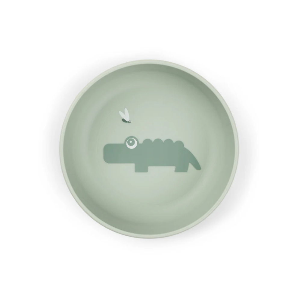 Anti slip kommetje - Foodie bowl - 0+ maanden - Croco - Green - Done by Deer