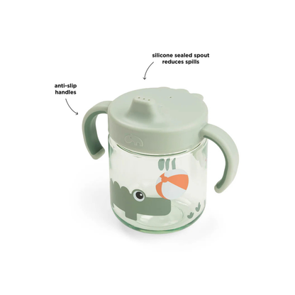 Oefen beker - Learning spout cup 2-handle - Playground - Green - Done by Deer