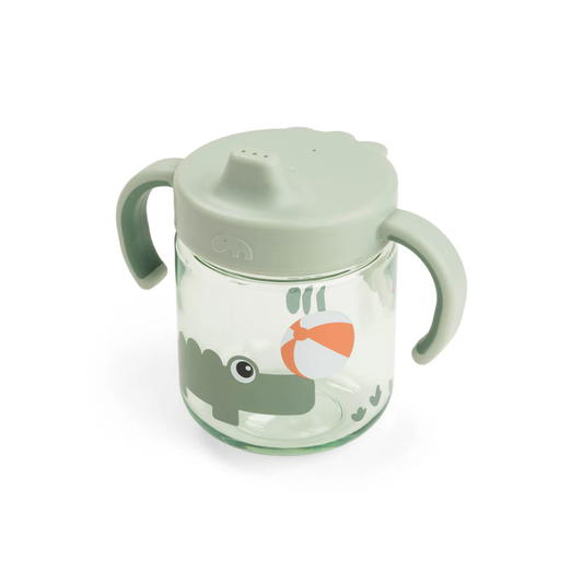Oefen beker - Learning spout cup 2-handle - Playground - Green - Done by Deer