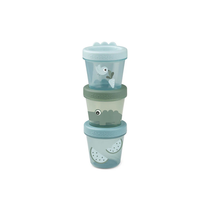 Babyvoedingscontainer - Baby food container 3-pack - Croco - Green - Done by Deer