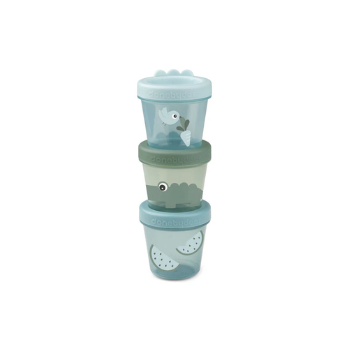 Babyvoedingscontainer - Baby food container 3-pack - Croco - Green - Done by Deer - productfoto - afbeelding 2