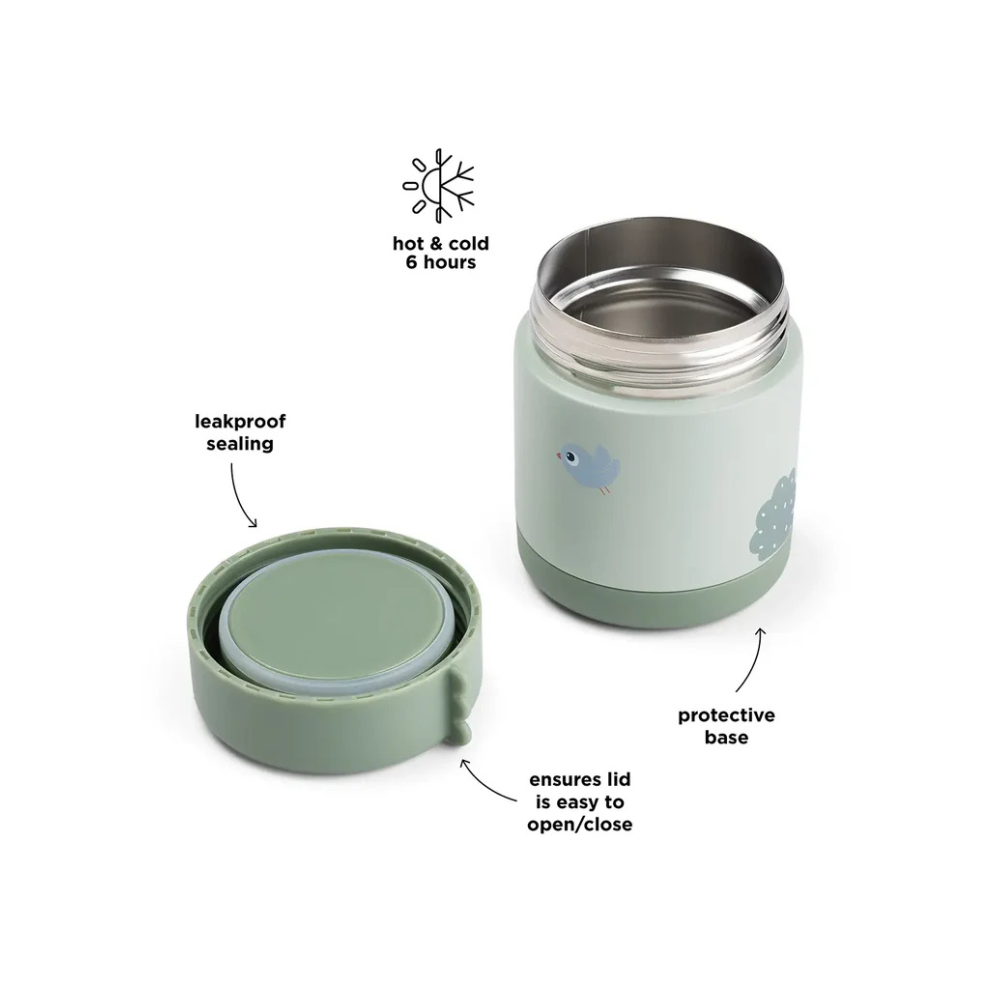 Thermo bewaarbeker - Insulated food jar - Playground - Croco/Green - 300 ml - Done by Deer - productfoto - afbeelding 2