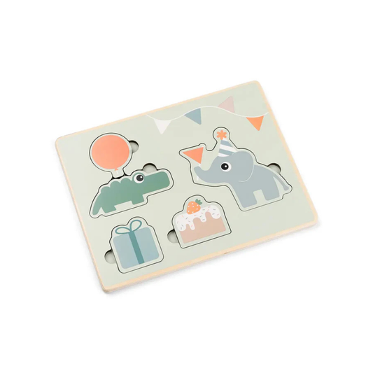 Puzzel 12+ maanden - First layer puzzle - Celebration - Colour mix - Done by Deer