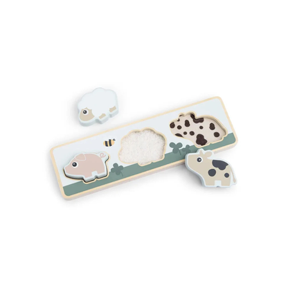 Voel puzzel 12+ - Sensory puzzle - Tiny farm - Colour mix - Done by Deer