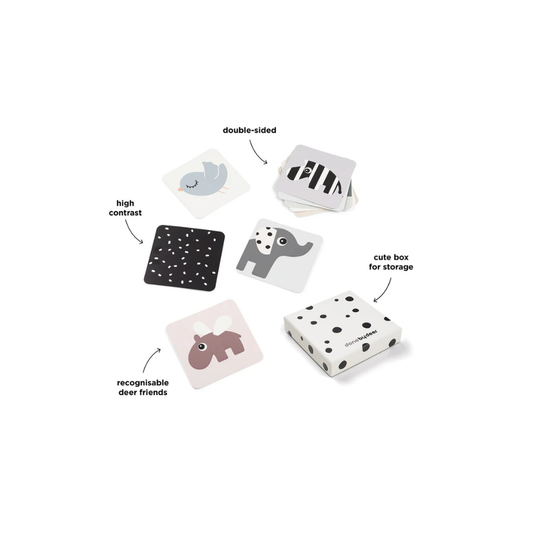 Visuele Stimuleringskaarten - Baby contrast cards 10-pack - Elphee - Colour mix - Done by Deer