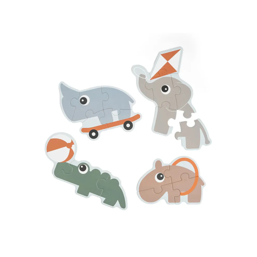 Eerste puzzel - First jigsaw puzzle set - 2+ jaar - Playground  - Colour mix - Done by Deer