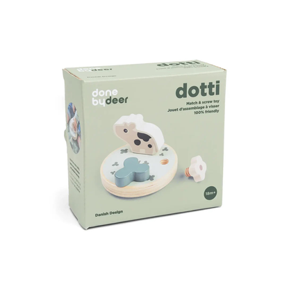 Match & screw toy - Houten speelgoed - Dotti - Colour mix - Done by Deer