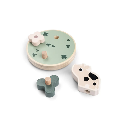 Match & screw toy - Houten speelgoed - Dotti - Colour mix - Done by Deer