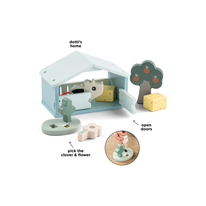 Houten boerderij set - Tiny farm play set - Dotti - Colour mix - Done by Deer