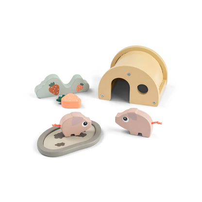 Houten boerderij set - Tiny farm play set - Pigee - Colour mix - Done by Deer