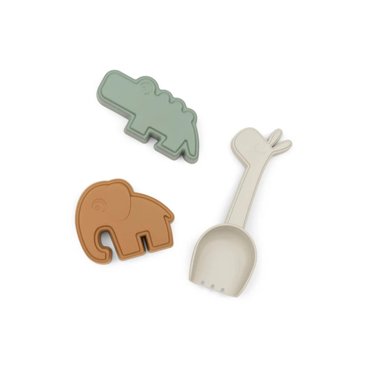 Zand figuurtjes + schep - Sand play set 3 pcs - Deer friends - Colour mix - Done by Deer