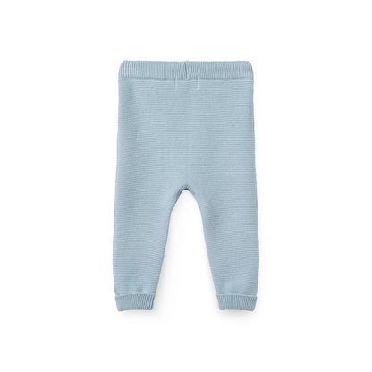 Gestrickte Hose - Cotton Baby Leggings - Bio-Baumwolle - Blau/Dusty Blue - Copenhagen Colors